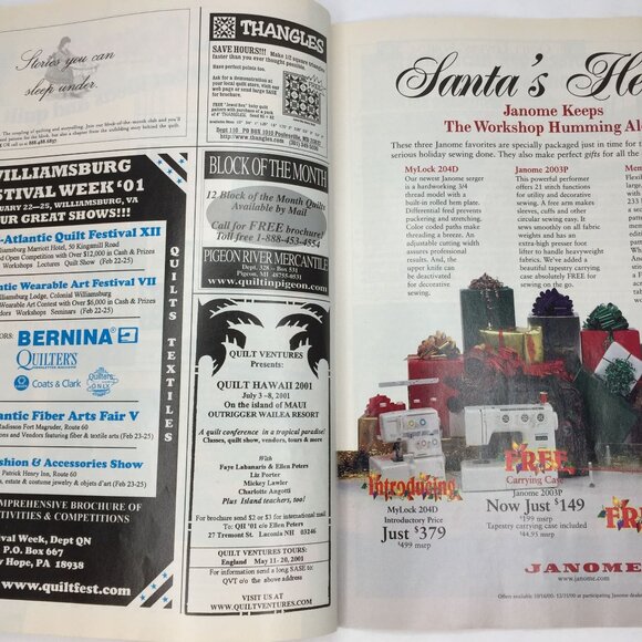 Vintage Quilters Newsletter Magazine Issue 328 December 2000 New Quilt Patterns - Picture 12 of 14